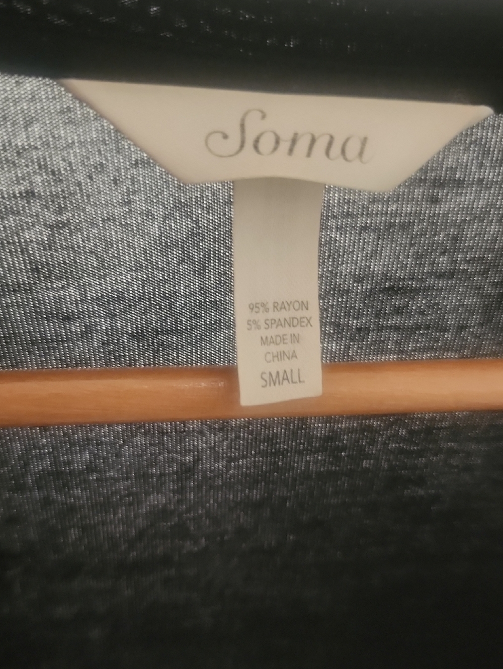 Soma Black Lightweight Open-Front Robe - Picture 2 of 2